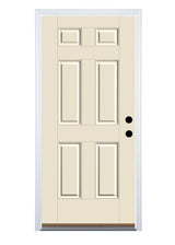 Therma-Tru Benchmark 32-in x 80-in Fiberglass Front Door, Left-Hand Inswing Prehung Design with Whi Finish