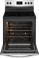 Frigidaire FCRE3052AS 30 in. Freestanding Electric Range with 5.3 cu. ft. Oven, Quick Boil, Store-More Drawer, and SpaceWise Expandable Elements in Stainless Steel