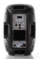 Pair of Alphasonik All-in-One 12×22 Powered DJ Speakers with 1500W Amplification, Bluetooth, USB, SD Card, Aux, MP3 and FM Radio PA System