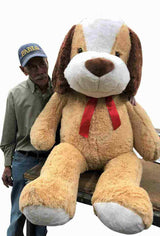 Giant 5-Foot Stuffed Puppy Dog, 60 Inches or 153 cm, with Soft Plush Construction