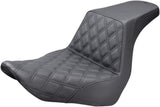 Saddlemen 818-29-172 LS Step-Up Motorcycle Seat, Black Diamond