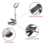 Sunny Health & Fitness Twist Stair Stepper with Handlebar, SF-S020027