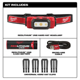 MW 2111-21 USB-Rechargeable Headlamp for Hard Hats