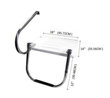 Pactrade Marine Universal Fiberglass Swim Platform with Under-Mount Fold-Down Ladder, 1-Step Inboard Design with One Rail