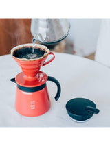 Hario V60 VHS-60R Stainless Thermal Insulation Coffee Server, 600, Red