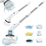VAVSEA Electric Spin Scrubber Kit with Cleaning Brush, 1.5H Runtime, 300RPM Motor and 51-Inch Handle for Bathroom Floors, Tile and Bathtubs