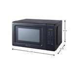 Magic Chef Countertop Microwave, 0.7 Cu. ft., Black with Gray Cavity