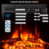 Tangkula 22.5-Inch Electric Fireplace Insert with Remote Control, Freestanding or Recessed Heater, Adjustable Heat, and 7 Log Hearth Flame Settings