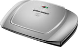 George Foreman 9-Serving Electric Grill and Panini Press with Basic Plates, 144-Square-Inch Surface, Platinum, GR2144P