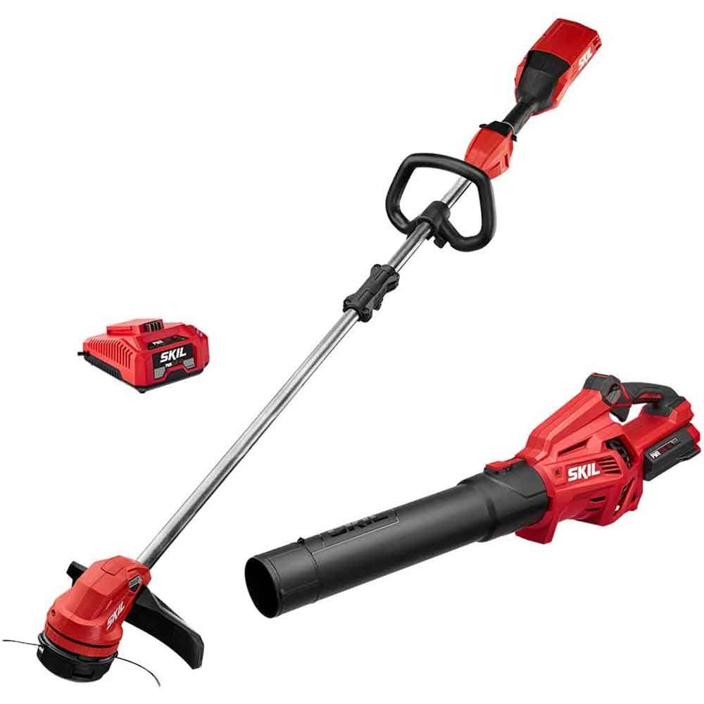 Skil CB7478-10 40V PWRCore 14 Cordless Yard Tool Set with String Trimmer and Leaf Blower
