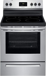 Frigidaire FCRE3052AS 30 in. Freestanding Electric Range with 5.3 cu. ft. Oven, Quick Boil, Store-More Drawer, and SpaceWise Expandable Elements in Stainless Steel