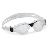 Aqua Sphere Kayenne Swimming Goggle with Clear Lens, Clear/Black, Regular Fit