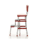 Cosco Red Retro Counter Chair That Converts to a Step Stool