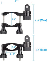 Black Aluminum Handlebar Mount for GoPro Hero 11-4, DJI Osmo Action, AKASO and Other Action Cameras