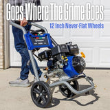 Westinghouse WPX3400 Gas Pressure Washer with 3400 PSI and 2.6 Max GPM, Onboard Soap Tank, Spray Gun, Wand and 5-Nozzle Set for Cars, Fences, Driveways, Patios and Furniture