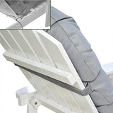 Tufted Adirondack Chair Cushion with High Back, Waterproof UV-Resistant Outdoor Seat Pad for Patio and Lawn Furniture, Gray