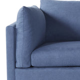 Roundhill Furniture Enda Fabric Sofa with Pillow Back, Image Navy