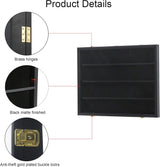 Black 35-Card Sports Trading Card Display Case with UV Protection, Clear View, Lockable Wall Cabinet and Baseball or Basketball Card Frame