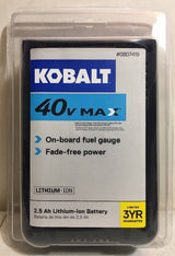 Kobalt 40-Volt 2.5Ah Rechargeable Lithium-Ion Battery for Cordless Power Equipment