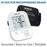 Omron Silver Upper-Arm Blood Pressure Monitor with Digital Display and Bluetooth Connectivity