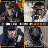 MIRA SAFETY CM-6M CBRN Full-Face Gas Mask with Integrated Drinking System