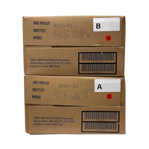 2027 Inspection-Dated Military MRE Meals-Ready-To-Eat Case, Random Case A or B