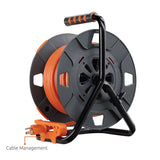 Link2Home Cord Reel with 80-Foot Extension Cord and 4 Power Outlets