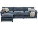 YESHOMY U-Shaped Modular Sectional Sofa in Grey Chenille, Featuring Supportive Soft Sponges, Removable Ottoman, and Sleeper Design