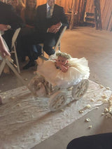Small Flower Girl Wedding Wagon in Gloss White or Ivory