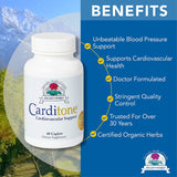 Ayush Herbs Carditone Herbal Supplement, Cardiovascular and Blood Pressure Support with 60 Tablets