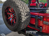 Redrock 4×4 HD Tire Carrier for 07-18 Jeep Wrangler JK, Compatible with OEM Tailgate
