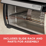 BLACK+DECKER Spacemaker Toaster Oven for Under-Counter Installation, Black/Stainless Steel, TROS1000D
