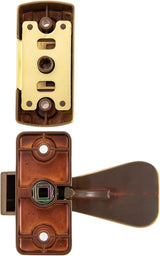 Ideal Security Satin Gold Door Lever with Deadbolt Lock for Storm and Screen Doors