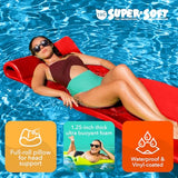 TRC Recreation Foam Pool Float, 1.25-Inch Floating Water Lounger for Swimming and Splashing