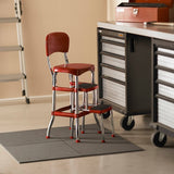 Cosco Red Retro Counter Chair That Converts to a Step Stool