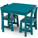 Delta Children MySize Wooden Table and Chair Set for Kids, Teal