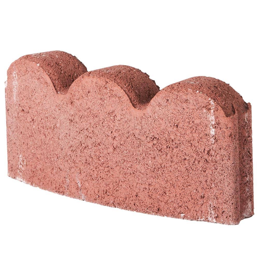 Pavestone River Red Curved Concrete Edger, 12 x 2 x 5.25 Inches, 176-Piece Pallet Covering 164 Sq. Ft.