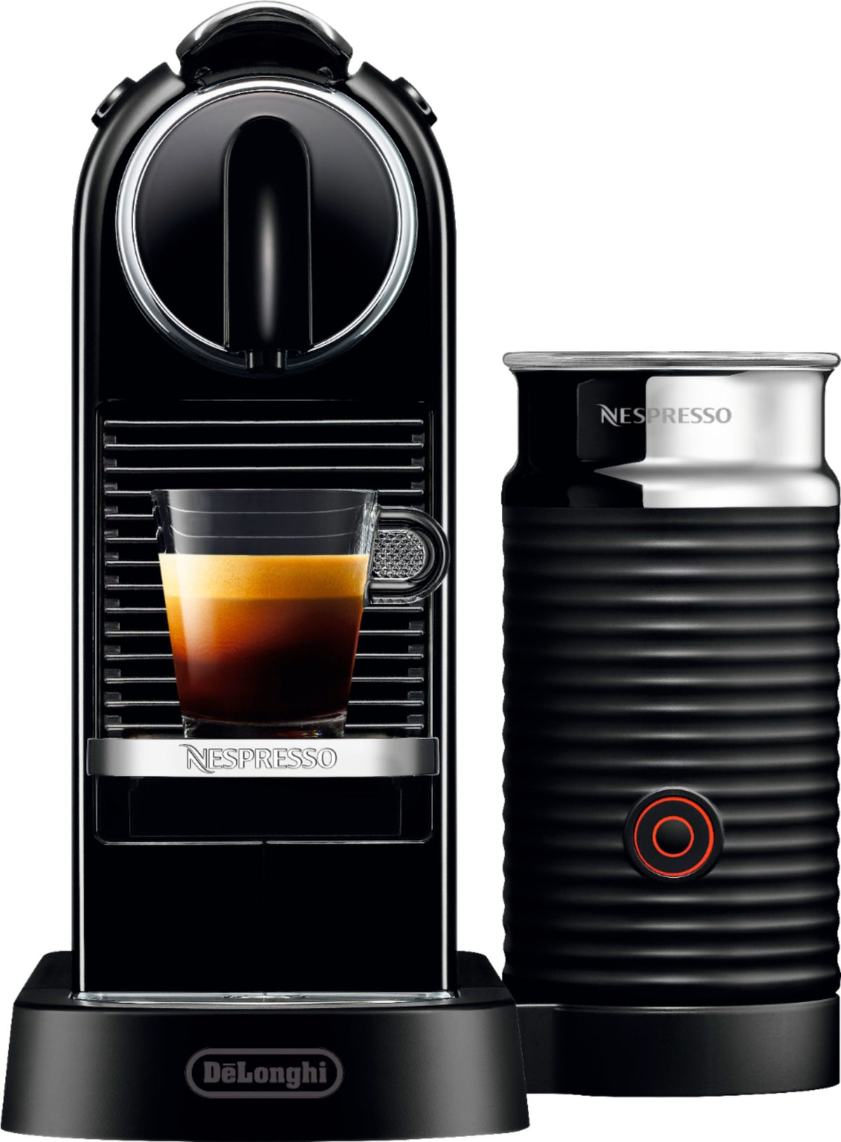 DeLonghi Nespresso Citiz Espresso Machine with Milk Frother, Limousine Black