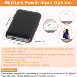 5V 5000mAh Li-Polymer Rechargeable Spare Battery for Heated Gloves, Scarves, Socks, and Slippers, Black