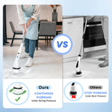 VAVSEA Electric Spin Scrubber Kit with Cleaning Brush, 1.5H Runtime, 300RPM Motor and 51-Inch Handle for Bathroom Floors, Tile and Bathtubs