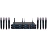 VocoPro UDH-CHOIR-8 UHF Wireless Microphone Package with Handheld Microphones