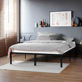 PrimaSleep Full-Size 18-Inch Heavy-Duty Steel Slat Bed Frame in Black with Anti-Slip Support, No-Noise Construction, Easy Assembly, and No Box Spring Required