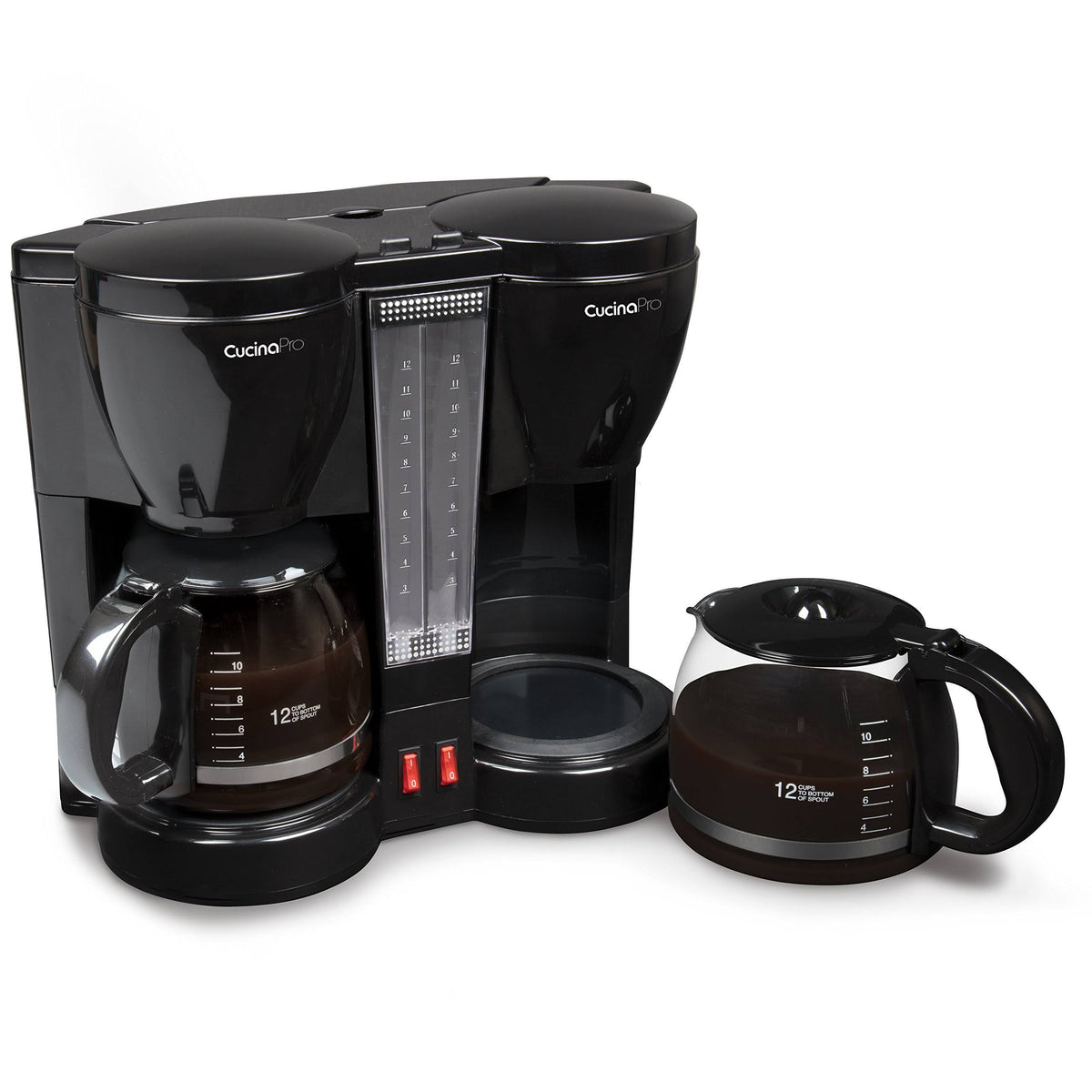 Cucinapro Double Coffee Brewer Station for Brewing Two 12-Cup Pots