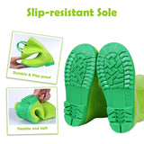 Litfun Green Rain Boots for Toddler Boys and Girls, Size 8 Toddler Waterproof Garden Shoes