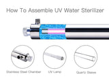 HQUA-OWS-12 Whole-House Ultraviolet Water Purifier and Sterilizer with Filter, 12GPM, 110V, 40W, HQUA-UV-12GPM Model, Plus Extra UV Tube