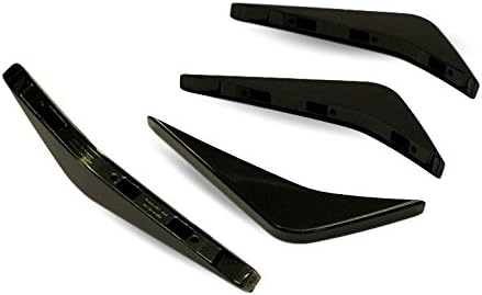 ACS Composite Rear Diffuser Valance Fins for C7 Corvette Stingray, Grand Sport and Z06, ABS Injection-Molded Plastic, 4-Piece Set in Carbon Flash Metallic Black