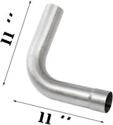 JY Performance 8PCS Universal Exhaust Pipe Kit, 2.5 in. T304 Stainless Steel Tubing with Mandrel-Bent Straight and U-Bend Pipes