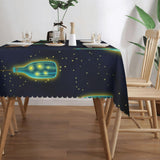 Under The Night Sky Printed Square Tablecloth, Farmhouse-Inspired Decor for Coffee Tables and Outdoor Spaces