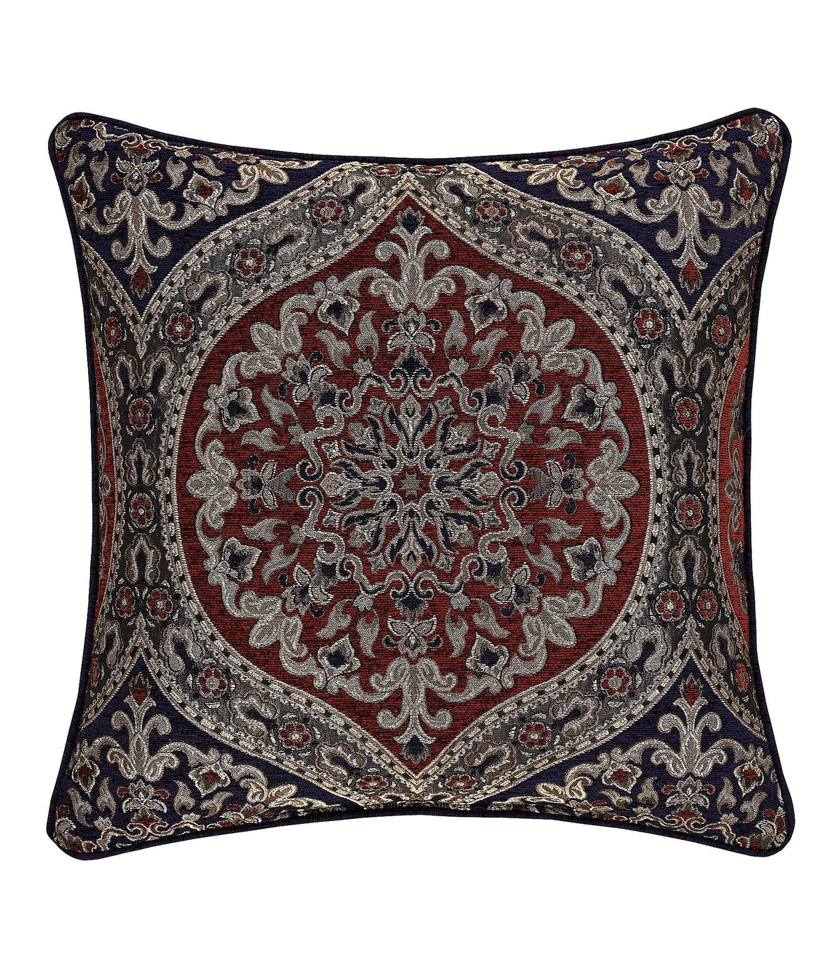Red Taormina Decorative Throw Pillow by J Queen New York, 20-Inch Square