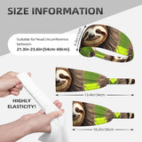 Moisture-Wicking Elastic Exercise Headband for Men and Women with Cute Sloth Pattern, Designed for Running, Gym and Workouts